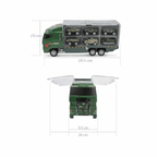 Camion Transporteur Militaire + véhicules inclus, dimensions 