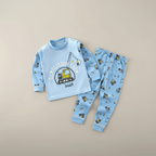 Ensemble de pyjama bleu clair 100% coton, 9 mois à 7 ans