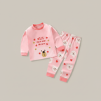 Ensemble de pyjama rose 100% coton, 9 mois à 7 ans