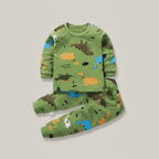 Ensemble de pyjama vert 100% coton, 9 mois à 7 ans