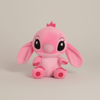 Peluche Angel rose 25cm, en coton PP vue de face 