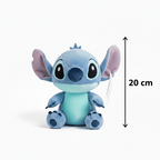 Peluche Stitch bleu 25cm, en coton PP, Dimensions 