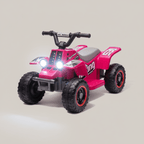 Quad électrique rose foncé LED & Bluetooth pour enfants, dès 3 ans, vue de face 