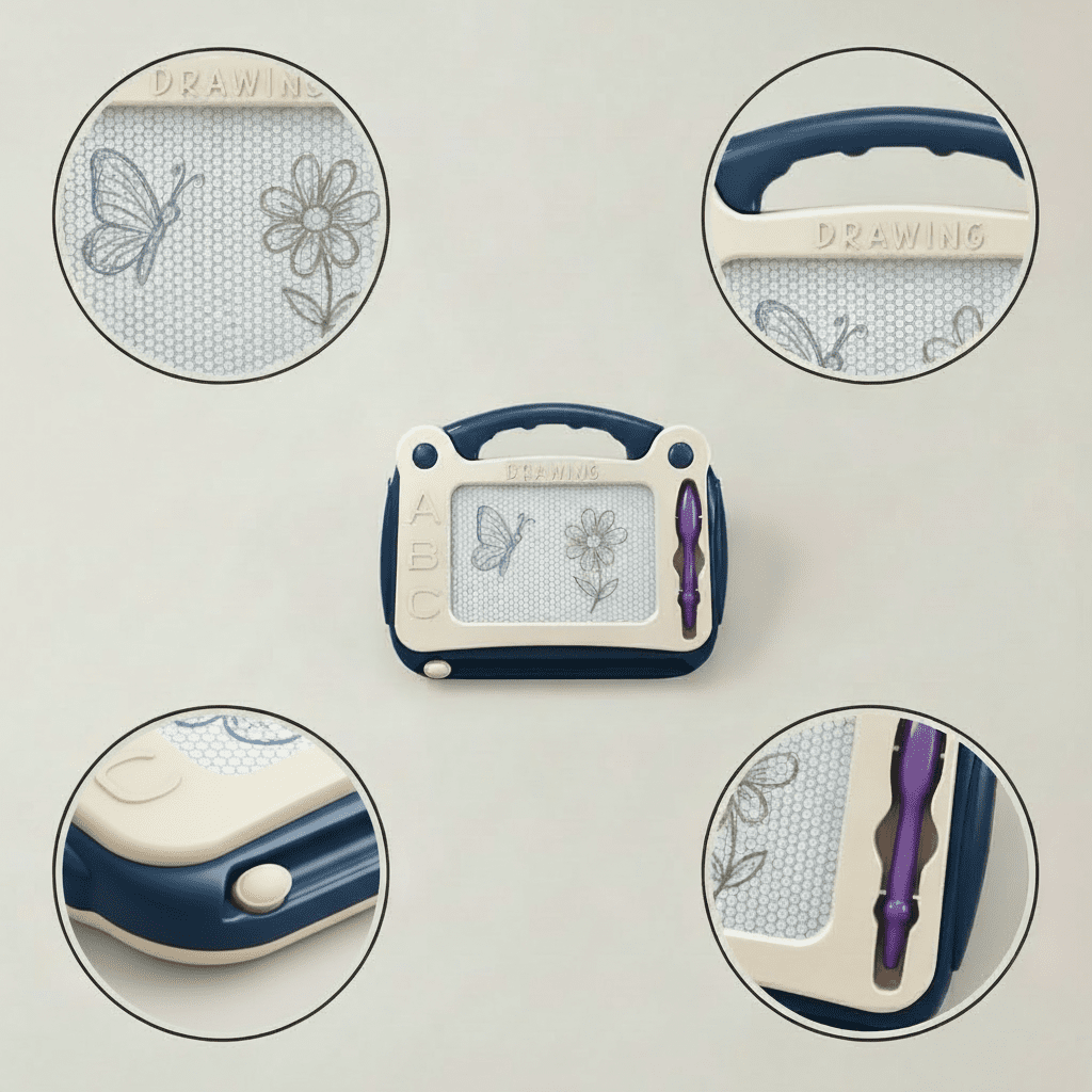 Tablette de Dessin Magnétique Portable bleue, dès 3 ans, caractéristiques 