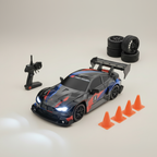 Voiture télécommandée noir Fast Power Drift 1:24, vue de face 