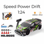 Voiture télécommandée verte et noire Max Speed Drift 1:24, packaging et dimensions