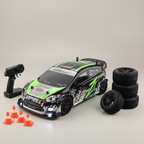 Voiture télécommandée verte et noire Max Speed Drift 1:24, vue de face 