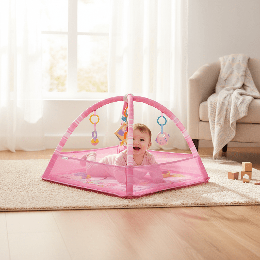 Bébé dans tapis conforme