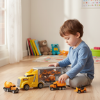 Camion ouvrier lifestyle enfant visible