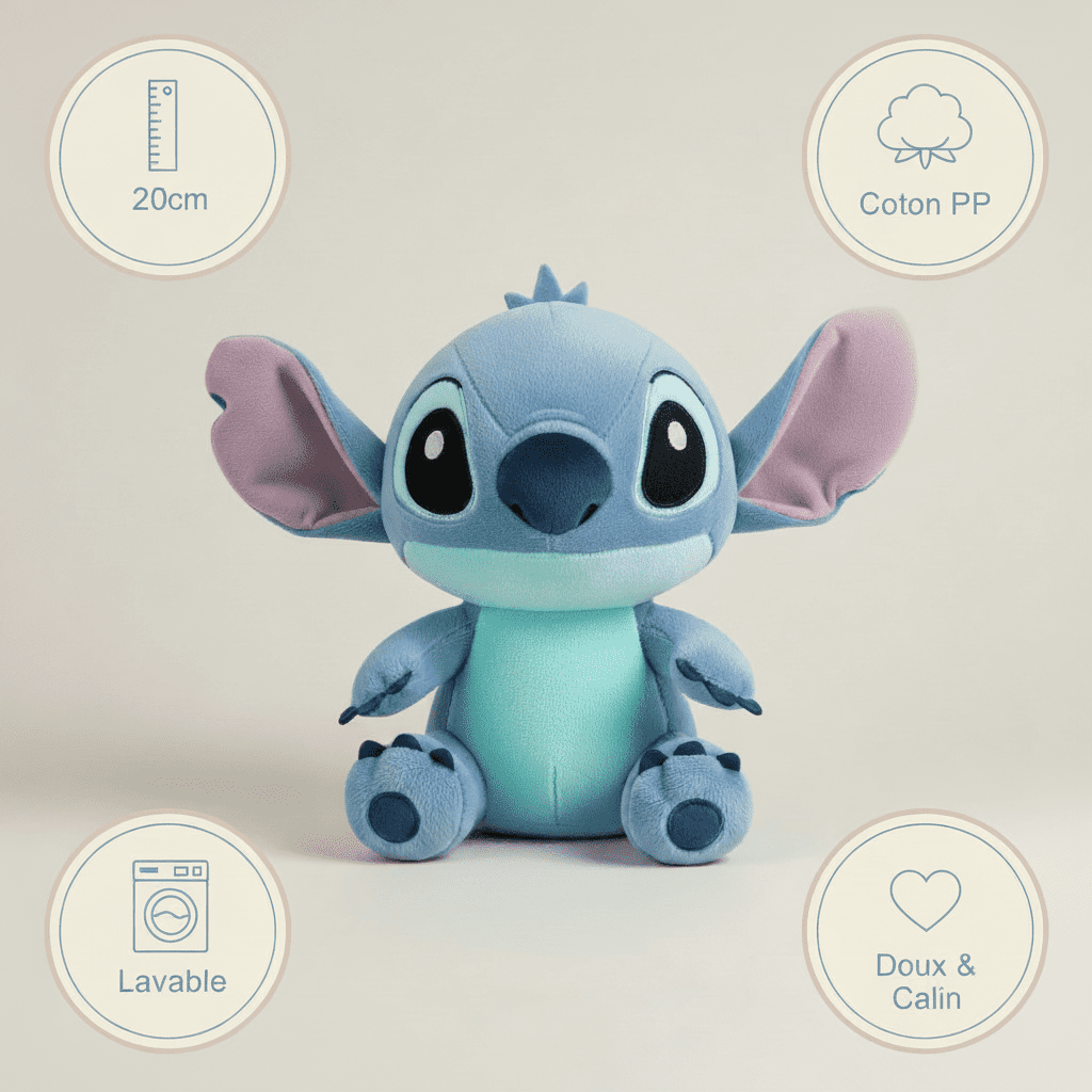 Caractéristiques Peluche Stitch - 20cm
