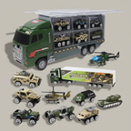 Set véhicules militaires 11 pièces fond premium