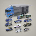 Set véhicules police 11 pièces fond premium
