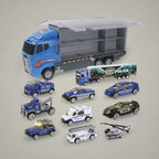 Set véhicules police 11 pièces fond premium
