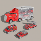 Set véhicules pompiers 4 pièces fond premium