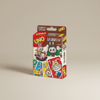 UNO x Labubu sur fond neutre beige-gris