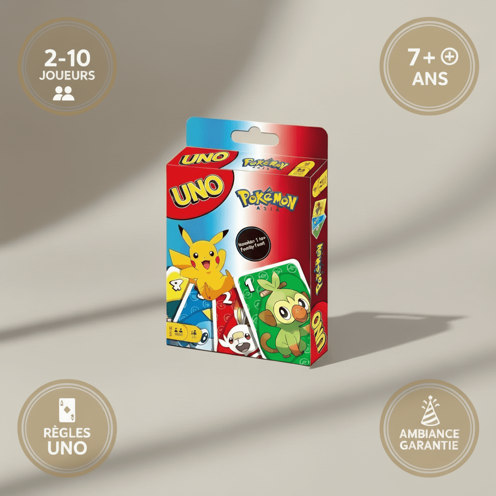 UNO x Pokémon - Caractéristiques fond greige