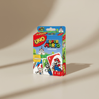 UNO x Super Mario sur fond neutre beige-gris